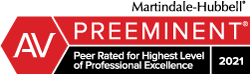 Richard Williamson of Ezer Williamson Law has been recognized by AV Preeminent Peer Rated